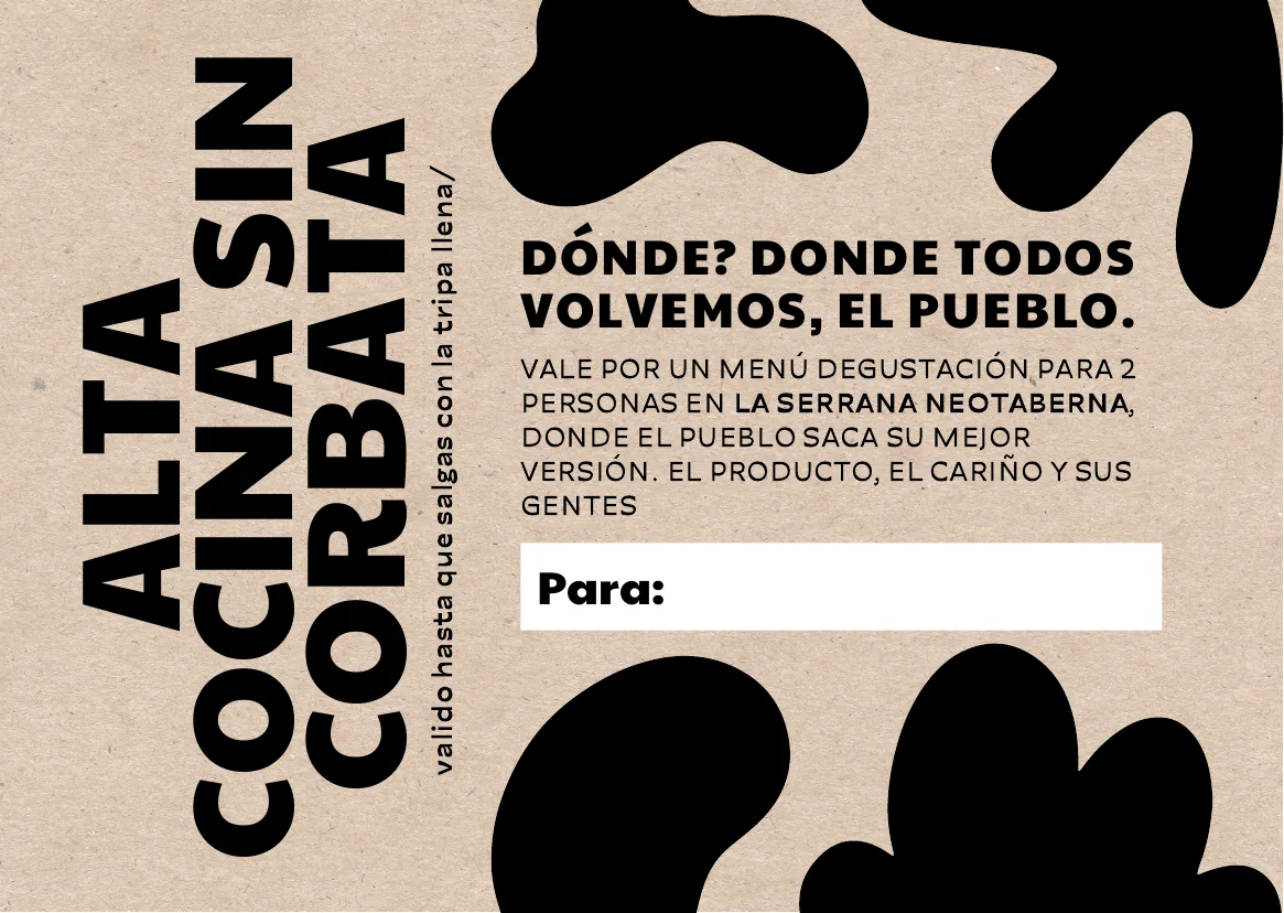 Vale regalo de La Serrana NeoTaberna